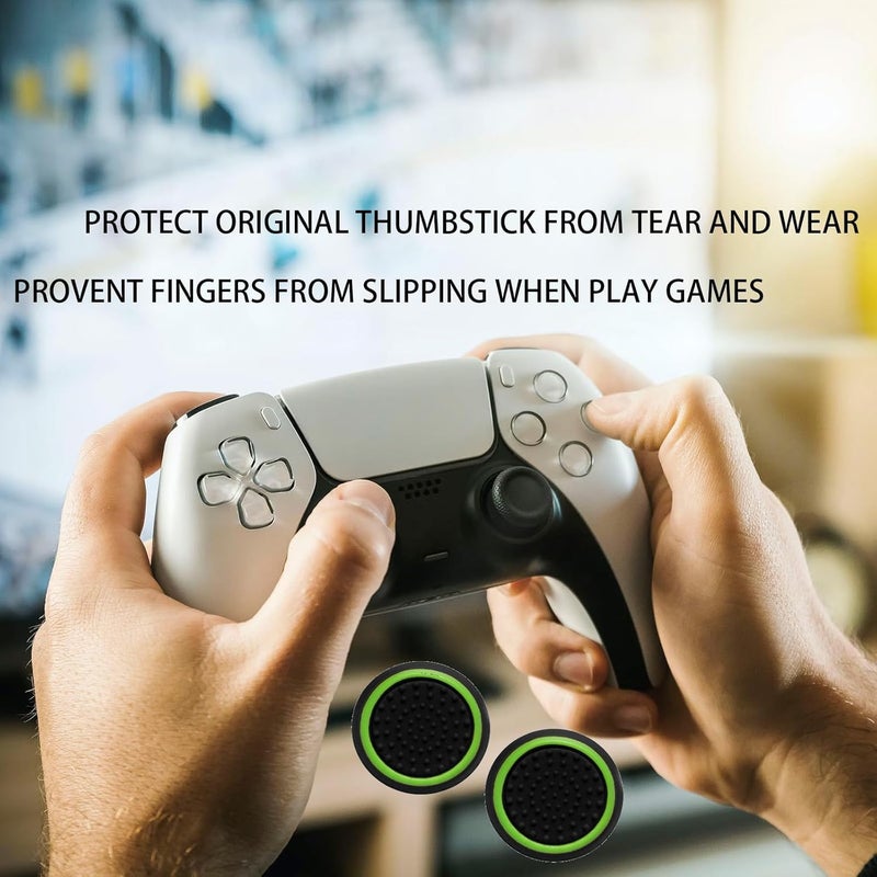 CTHTBZ 24PCS Non-Slip Silicone Analog Joystick Thumb Stick Grip Caps for PS2, PS3, PS4, PS5, Xbox One, Xbox Series X/S, Xbox 360, Switch Pro Controller (Black&White) - Image 4